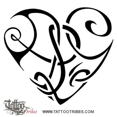 A+L+G heart (Union, affection) tattoo design thumbnail
