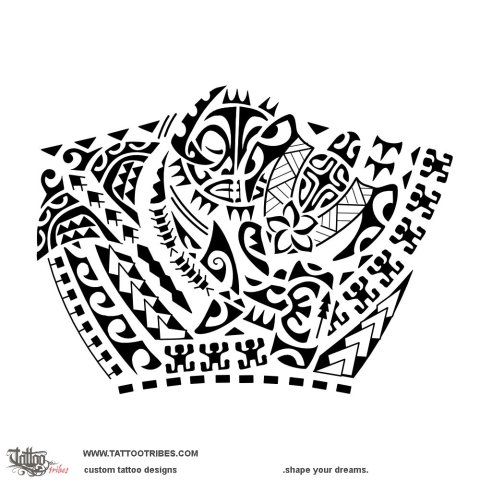 Ranunu (Strong warrior) tattoo design thumbnail