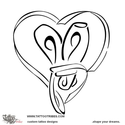 Pointe shoes (Love for dance) tattoo design thumbnail