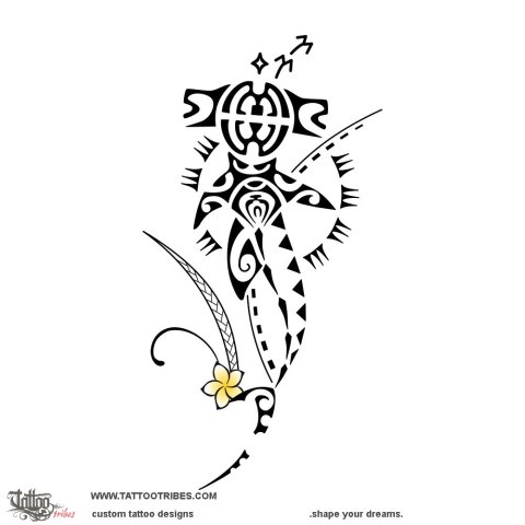 Apiti (Two joined together) tattoo design thumbnail