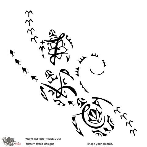 3 turtles (Children) tattoo design thumbnail