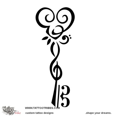 E+I key (Family) tattoo design thumbnail
