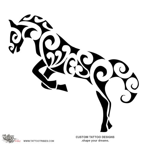 PWBSP horse (Passion) tattoo design thumbnail