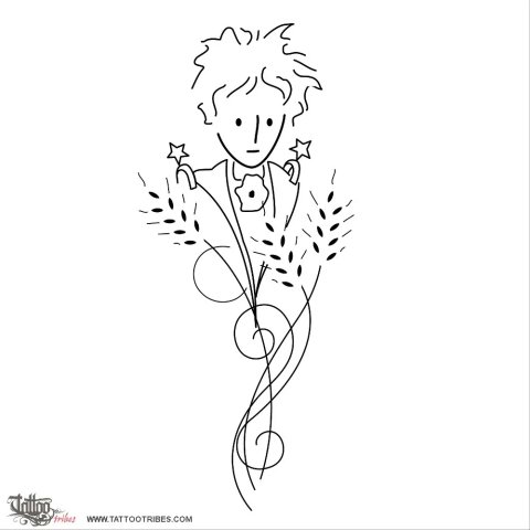 The Little Prince (The color of the wheat fields) tattoo design thumbnail
