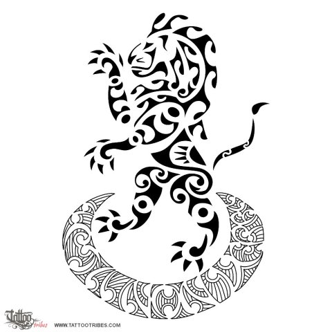 Rampant lion (Acta non verba) tattoo design thumbnail