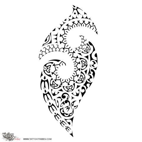Hikahika matua (Line of descent) tattoo design thumbnail