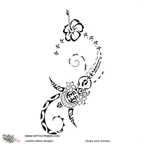 Ha'ati'apiti (Different winds) tattoo design thumbnail