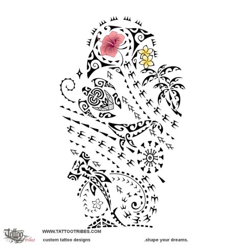 Hinaaro (To love) tattoo design thumbnail