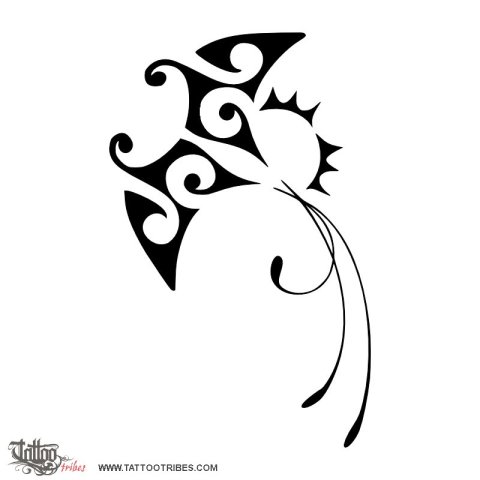 Manta (Voyage, persistence) tattoo design thumbnail