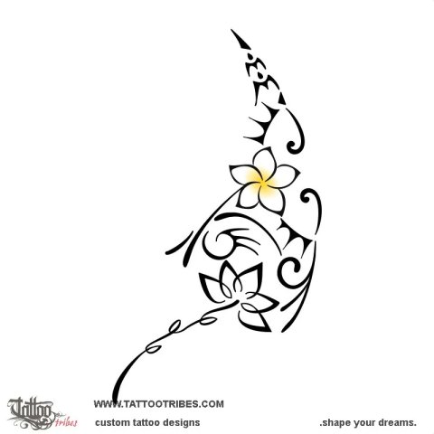 Fern leaf (Manta) tattoo design thumbnail