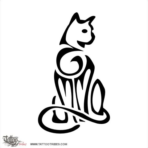 Cat (Emma) tattoo design thumbnail