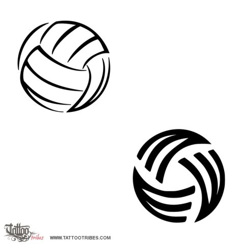 Volleyball (Friendship) tattoo design thumbnail