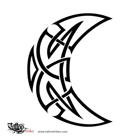 Celtic moon (Interiority, feelings) tattoo design thumbnail