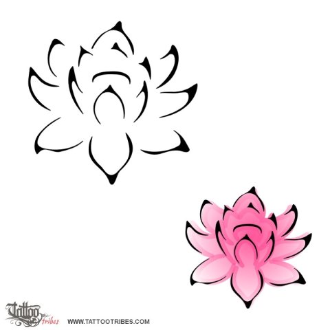 Lotus flower (Perfection, overcoming difficulties) tattoo design thumbnail