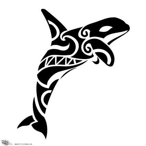 Killer whale (Swift, lethal) tattoo design thumbnail