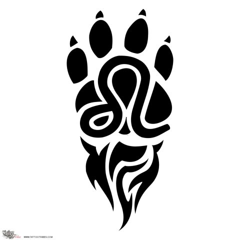 Sign: lion (Zodiac) tattoo design thumbnail