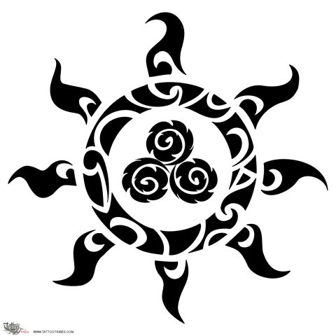Sun (Eternity, ciclicity) tattoo design thumbnail