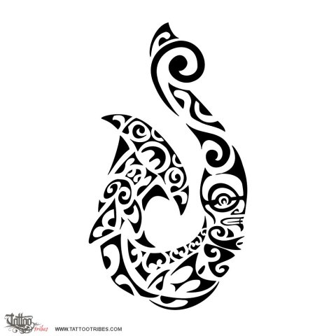 Fish hook (Abundance) tattoo design thumbnail