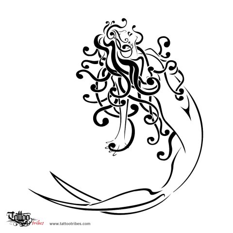 Mermaid (Sensuality) tattoo design thumbnail