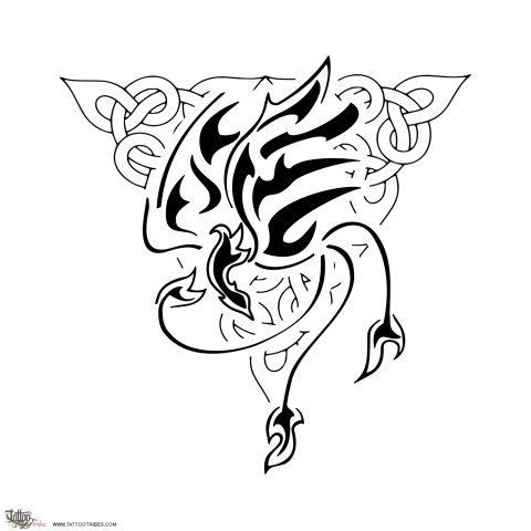 Phoenix (Eternity, union) tattoo design thumbnail