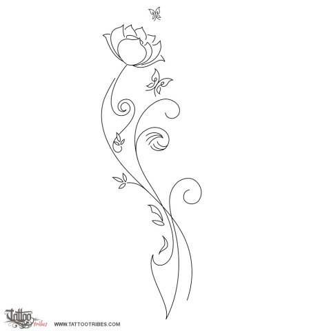 Water and fire (Sweet and passional) tattoo design thumbnail