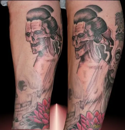 PapaChangoArt - Skull Geisha