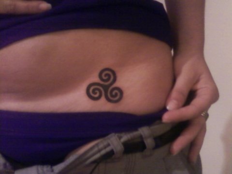 Alessandra - Triskell: real inked placement tattoo photo thumbnail