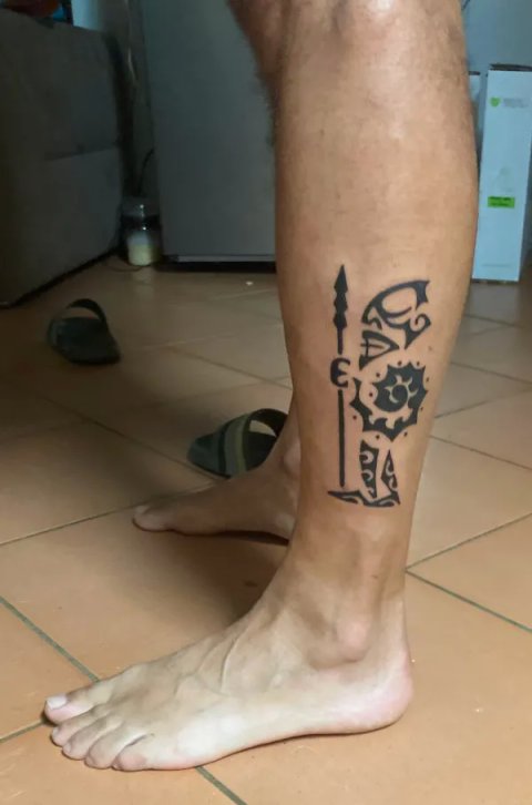 Alessandro - Tiki warrior: inked placement tattoo photo thumbnail