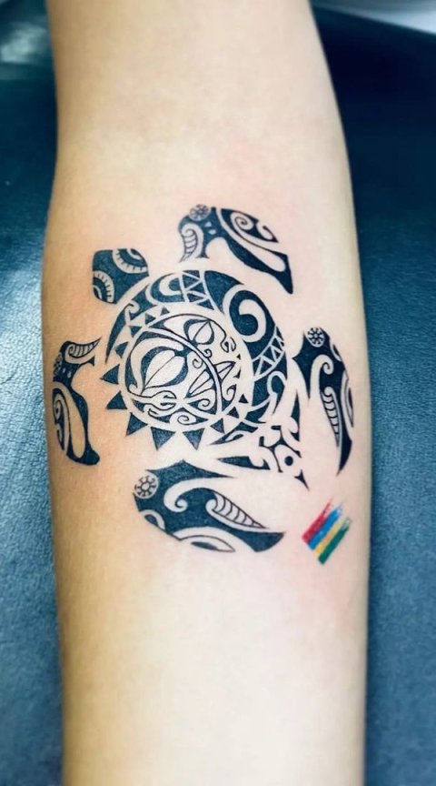 Allan - sunmoon turtle: real inked placement tattoo photo thumbnail