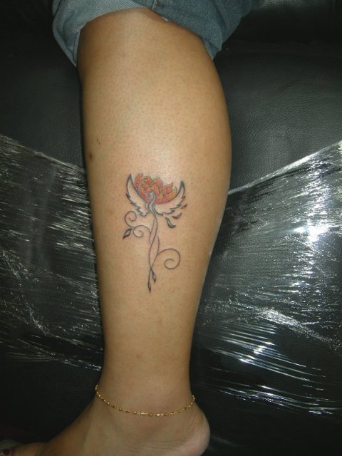 Anita - Phoenix and lotus: real inked placement tattoo photo thumbnail
