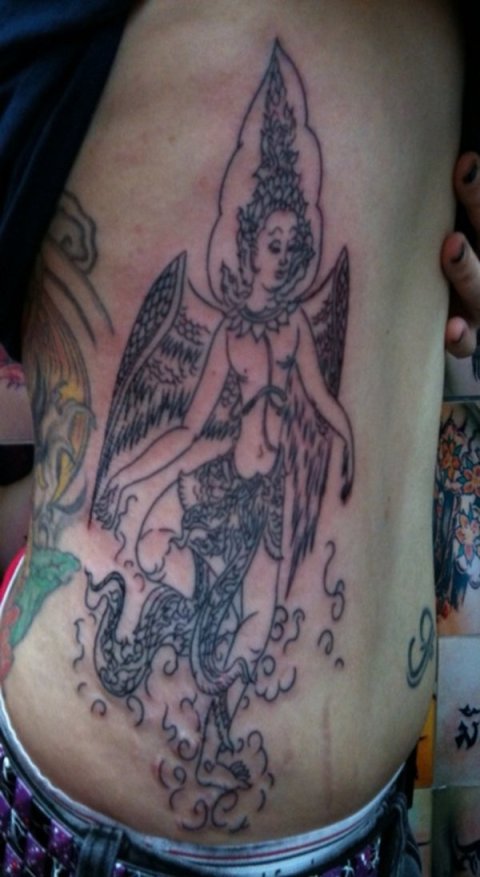 Anne - Garuda: real inked placement tattoo photo thumbnail