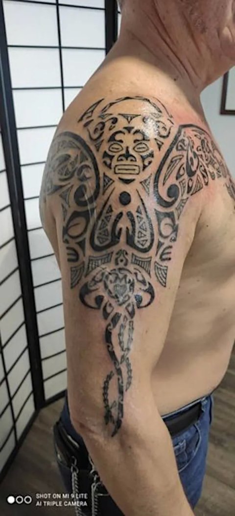 Bruno - Manta angel: inked placement tattoo photo thumbnail
