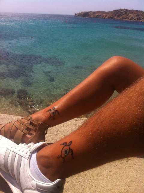 Carmine - Turtle eye: inked placement tattoo photo thumbnail