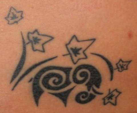 Carrie - Elephant and Ivy: real inked placement tattoo photo thumbnail