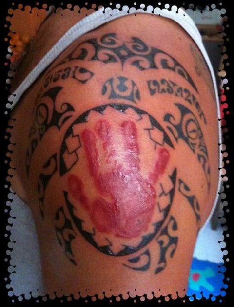 Diego - Leyla shoulder piece: real inked placement tattoo photo thumbnail