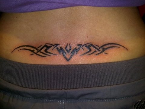 Evilzone - Lowerback tribal: real inked placement tattoo photo thumbnail