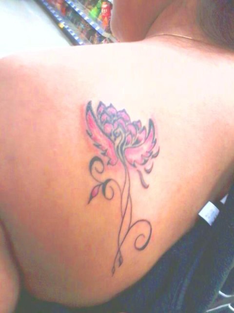 Georgia - Phoenix and lotus: real inked placement tattoo photo thumbnail