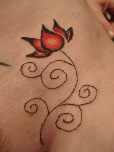 GhostRoses - Lotus: inked placement tattoo photo thumbnail