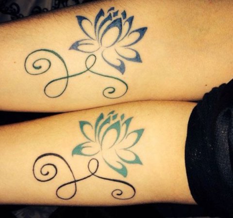 Guest - couple lotus: real inked placement tattoo photo thumbnail