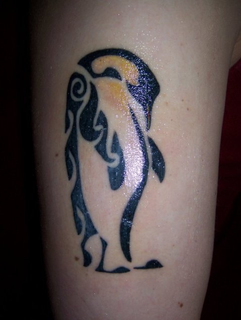Jenna - Emperor penguin: real inked placement tattoo photo thumbnail