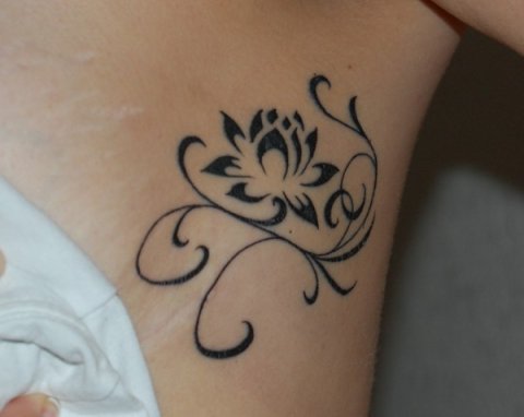 Kimba - Lotus: real inked placement tattoo photo thumbnail