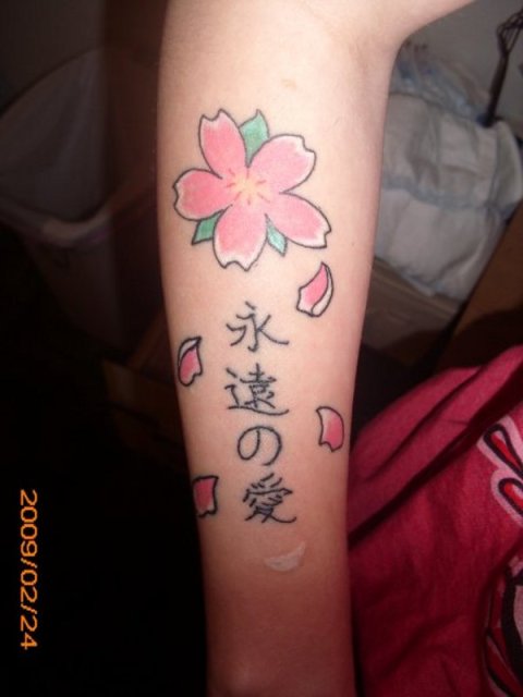 Melissa - Eternal love: real inked placement tattoo photo thumbnail