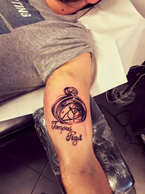 Nicola - Tempus fugit: real inked placement tattoo photo thumbnail
