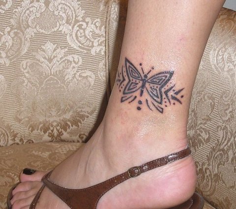 Noemi - Butterfly: real inked placement tattoo photo thumbnail
