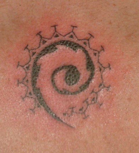 PapaChangoArt - Newborn: real inked placement tattoo photo thumbnail