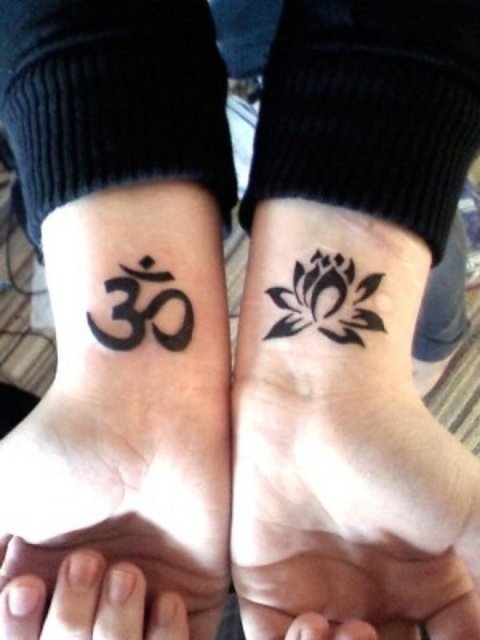 Steph - Lotus aum: real inked placement tattoo photo thumbnail
