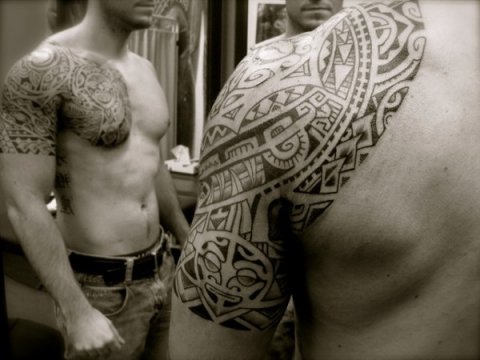 Tanne - pec n sleeve: real inked placement tattoo photo thumbnail