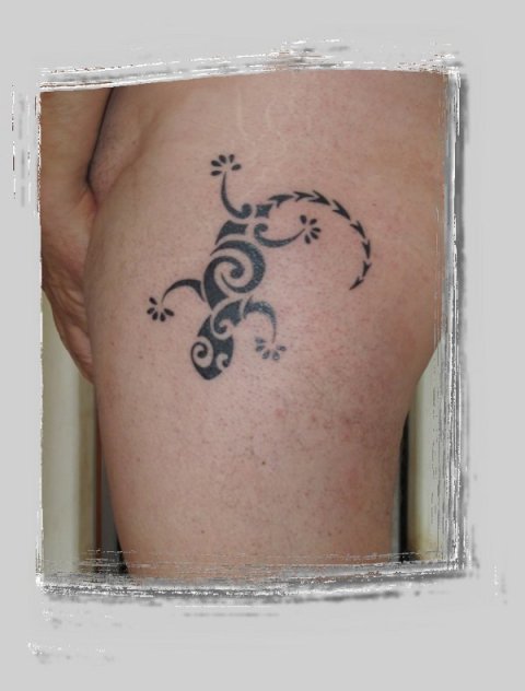 Zeuf - Gecko: real inked placement tattoo photo thumbnail