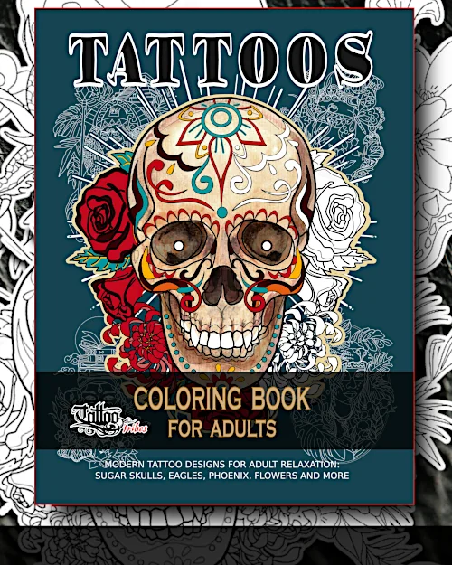 Realistic Tattoos Coloring Book